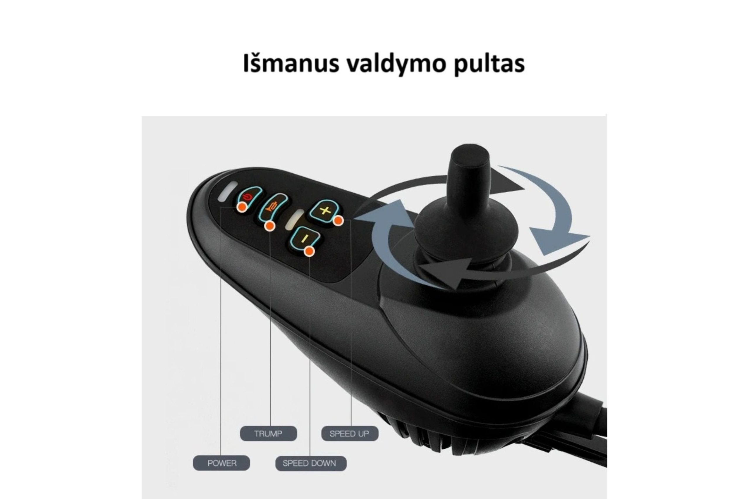 Elektrinis neįgaliojo vežimėlis J26R (atlošas atsilenkia su pulteliu) - Image 4